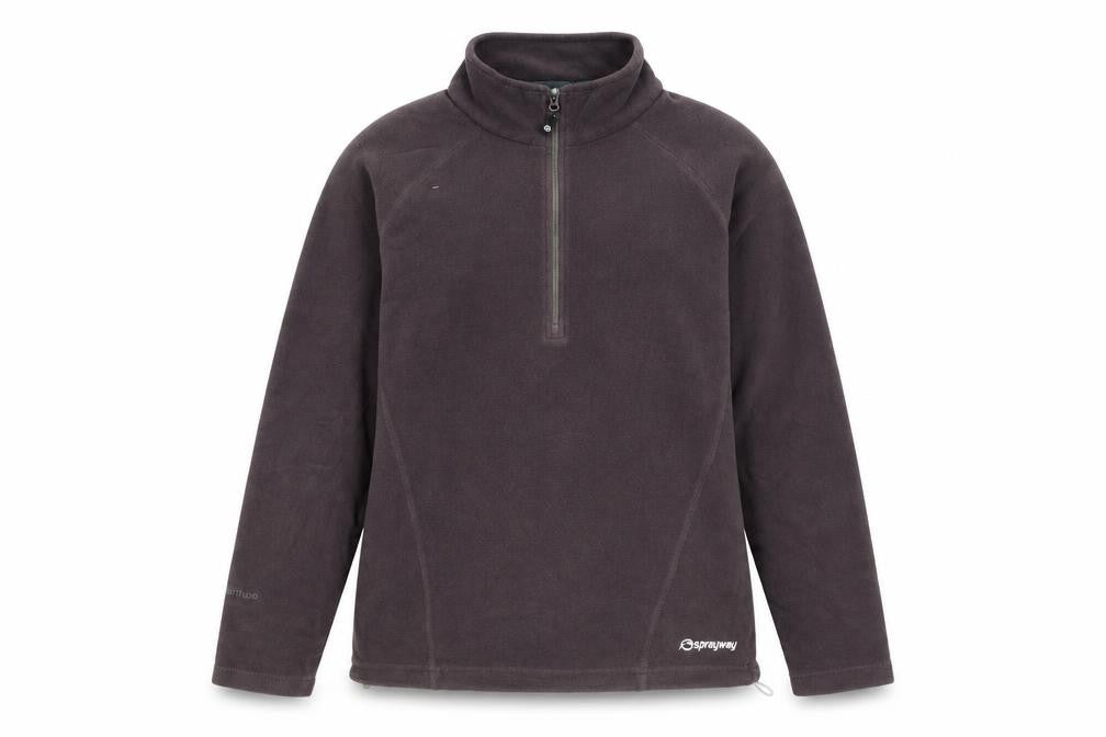 Sprayway Women’s Grey 1/2 Zip Fleece Sweatshirt UK 12 Medium