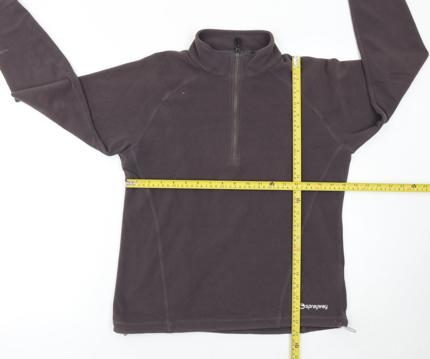 Sprayway Women’s Grey 1/2 Zip Fleece Sweatshirt UK 12 Medium