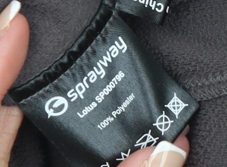 Sprayway Women’s Grey 1/2 Zip Fleece Sweatshirt UK 12 Medium