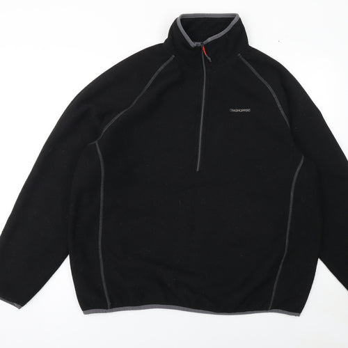Craghoppers Men's Black XL Fleece Pullover 1/4 Zip Sweatshirt