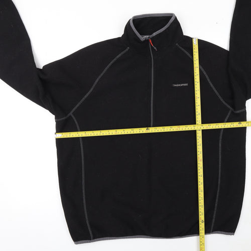 Craghoppers Men's Black XL Fleece Pullover 1/4 Zip Sweatshirt