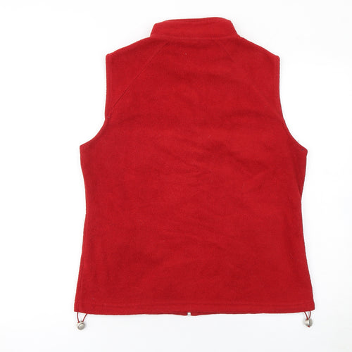 Mackays Women Red Fleece Zip Waistcoat Bodywarmer M