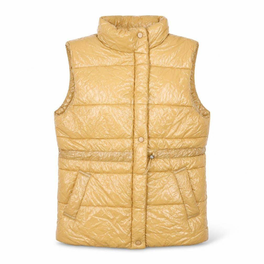 Boohoo Tall Women's Beige Padded Puffer Waistcoat Size 10