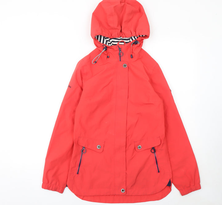 Trespass Womens Red Waterproof Hooded Rain Jacket 2XS