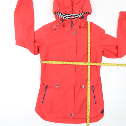 Trespass Womens Red Waterproof Hooded Rain Jacket 2XS
