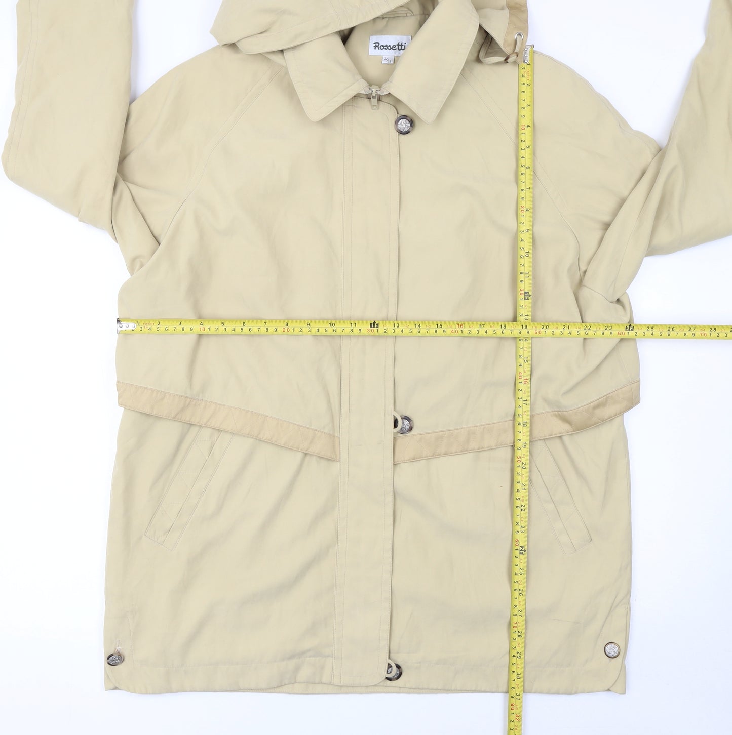 Rosetti Womens Beige Hooded Parka Jacket Size 22