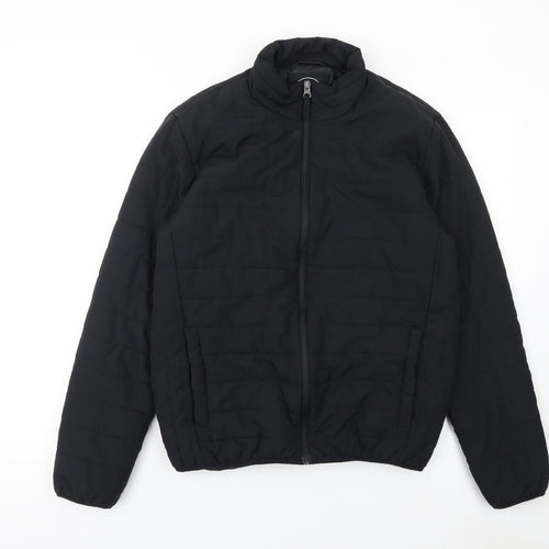 Giordano Boys Black M Puffer Jacket Polyester Lightweight Autumn Winter