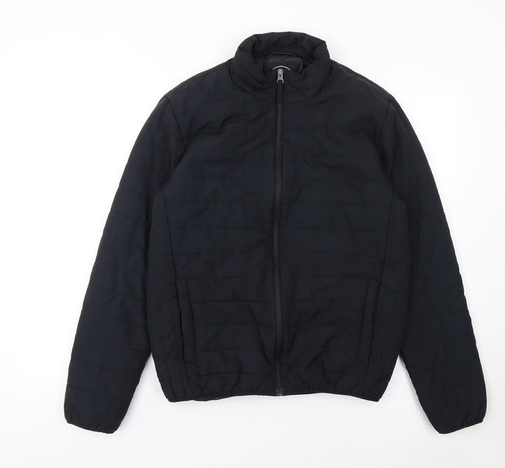 Giordano Boys Black M Puffer Jacket Polyester Lightweight Autumn Winter