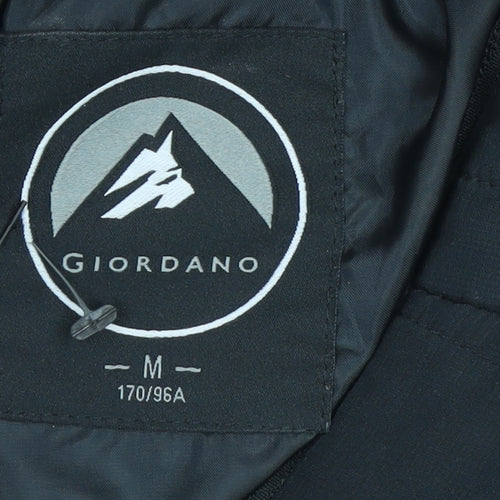 Giordano Boys Black M Puffer Jacket Polyester Lightweight Autumn Winter