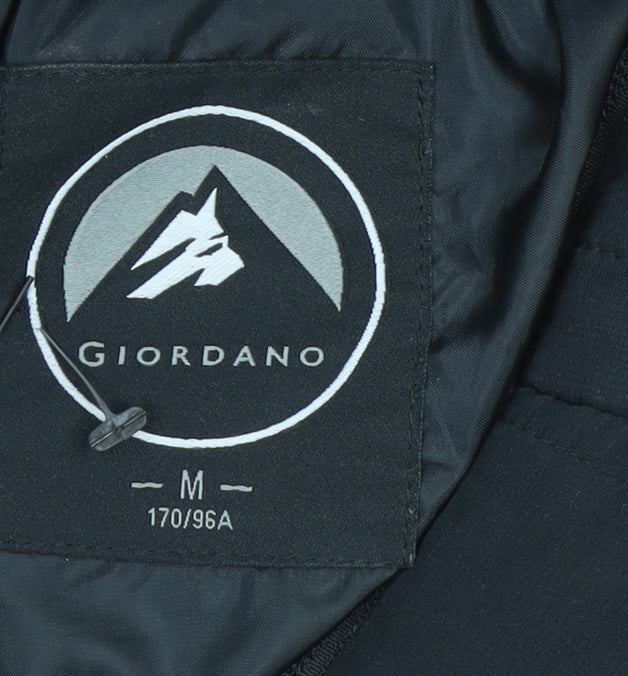 Giordano Boys Black M Puffer Jacket Polyester Lightweight Autumn Winter