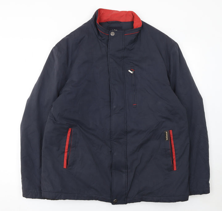 Bosideng Men's Blue L Regular Fit Mid-Length Full Zip Jacket