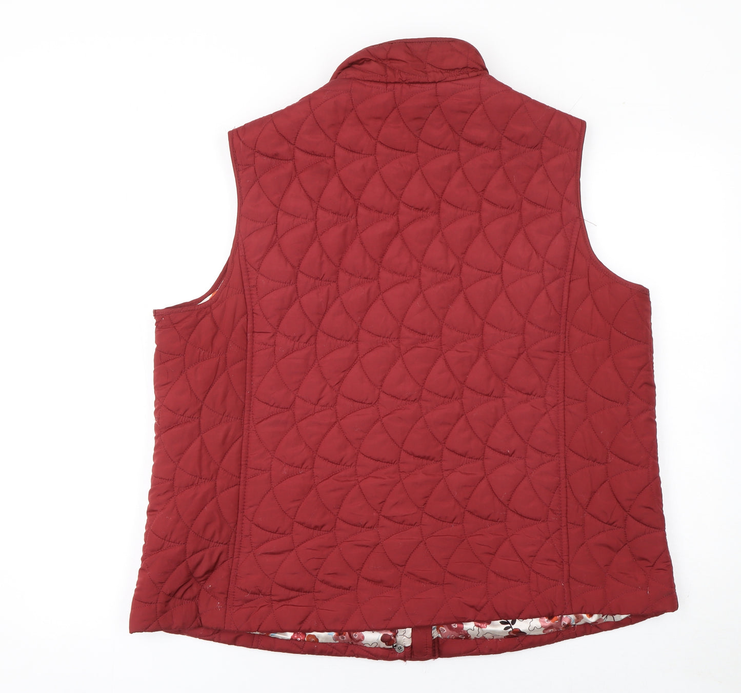 Honor Millburn Women's Red Quilted Padded Waistcoat L