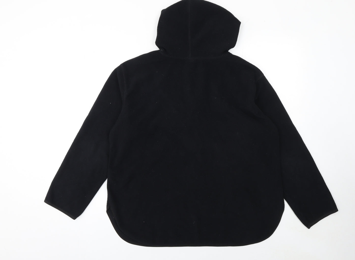 H&M Women’s Black Fleece 1/4 Zip Hooded Pullover M