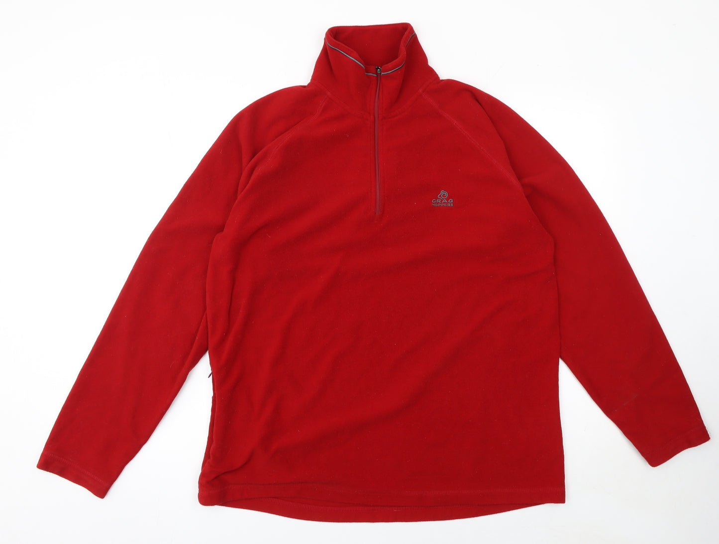 Craghoppers Men's Red Fleece 1/2 Zip Pullover Sweatshirt L
