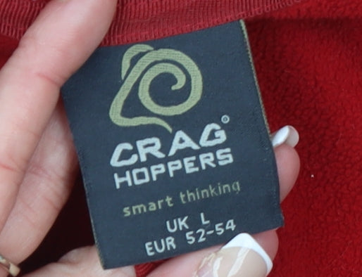 Craghoppers Men's Red Fleece 1/2 Zip Pullover Sweatshirt L