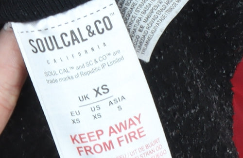 SoulCal & Co Women Red XS Hooded Puffer Jacket Winter Coat