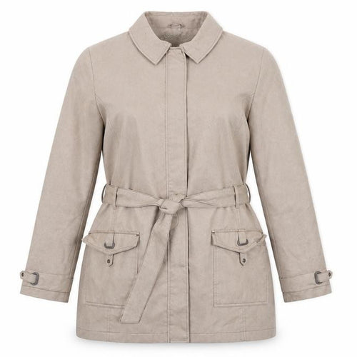 Bonmarche Women Beige Belted Trench Coat Size XL