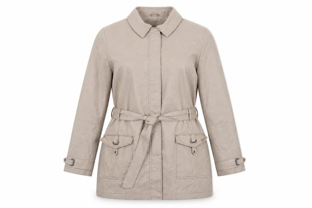Bonmarche Women Beige Belted Trench Coat Size XL