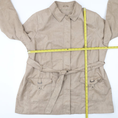 Bonmarche Women Beige Belted Trench Coat Size XL