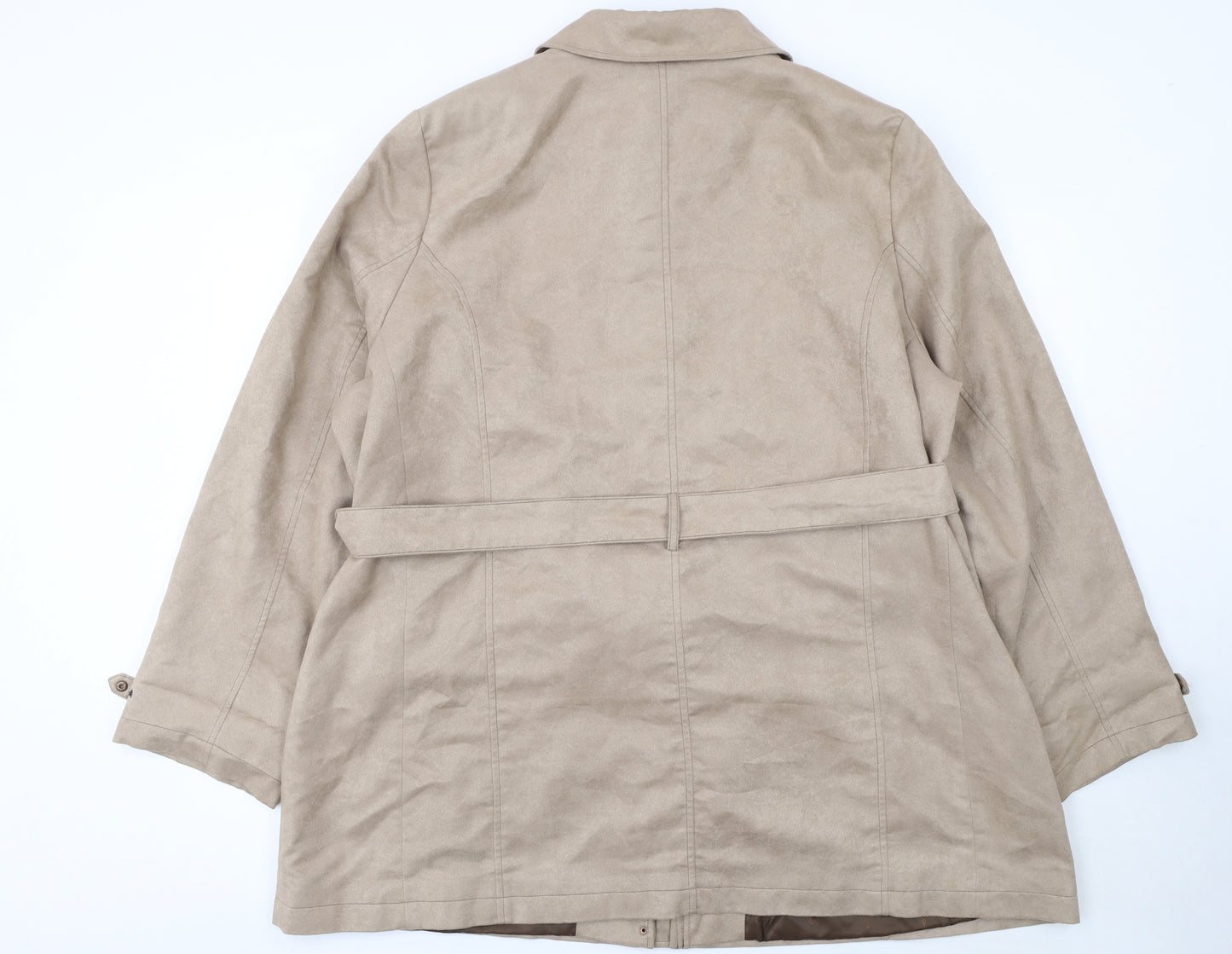 Bonmarche Women Beige Belted Trench Coat Size XL