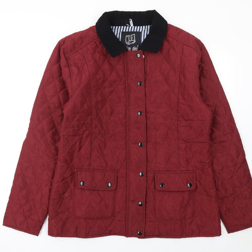 Urban Diva Women's Red Quilted Mid-Length Jacket XL