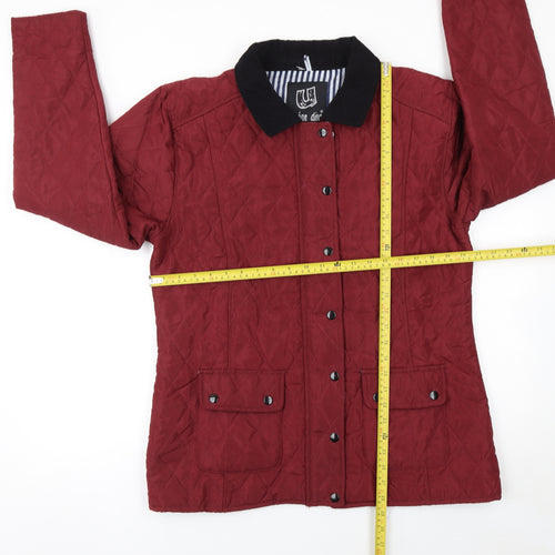 Urban Diva Women's Red Quilted Mid-Length Jacket XL