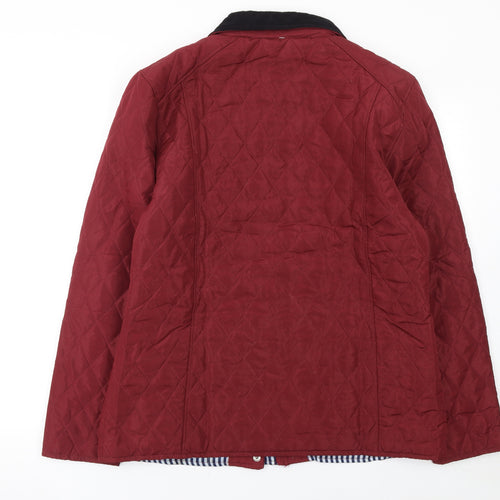 Urban Diva Women's Red Quilted Mid-Length Jacket XL