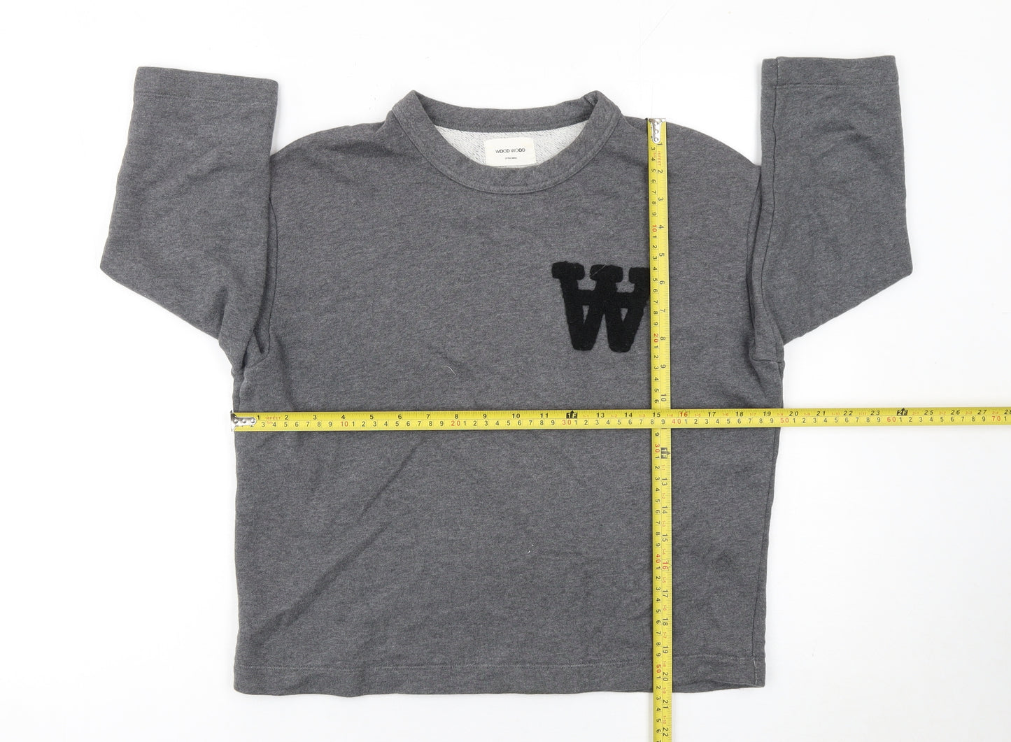 Wood Wood Women Grey XS Pullover Sweatshirt with W Logo