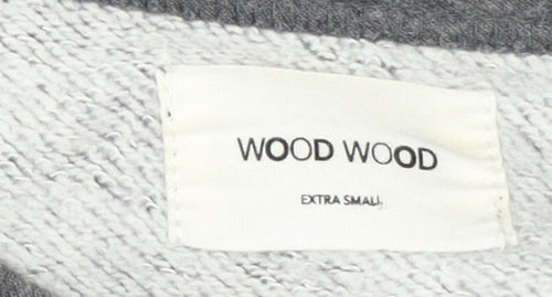 Wood Wood Women Grey XS Pullover Sweatshirt with W Logo