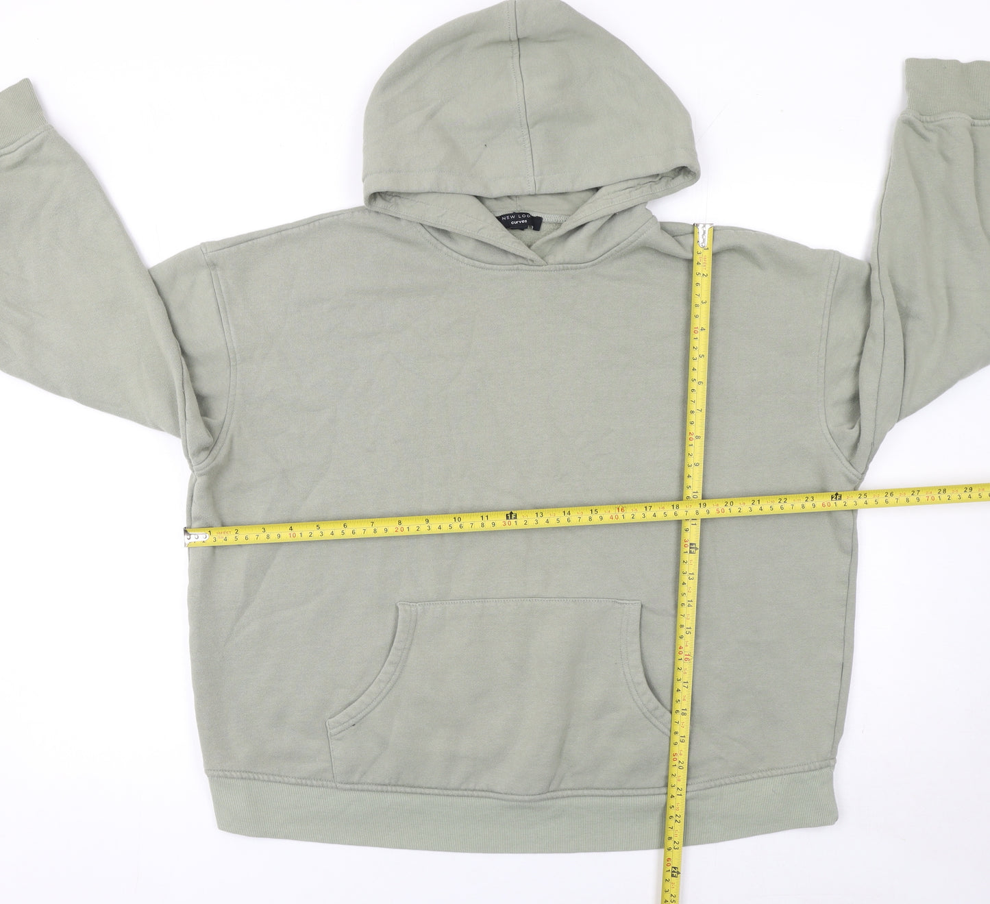 New Look Curves Women’s Sage Green Pullover Hoodie Size S