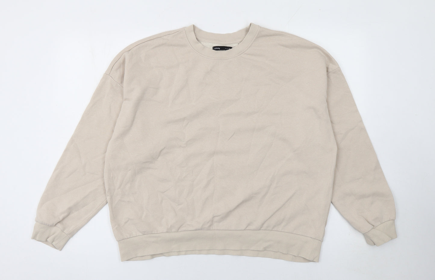 Sinsay Women’s Beige Cotton Blend Pullover Sweatshirt XL