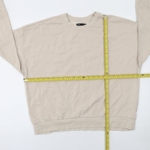 Sinsay Women’s Beige Cotton Blend Pullover Sweatshirt XL