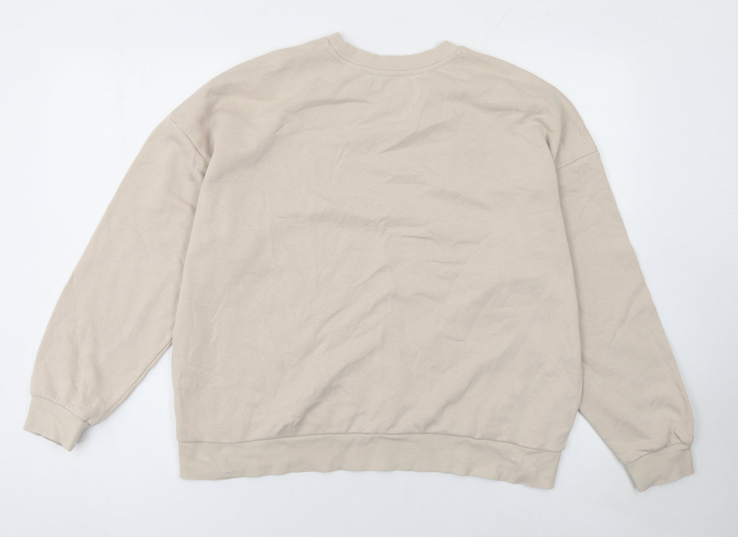 Sinsay Women’s Beige Cotton Blend Pullover Sweatshirt XL