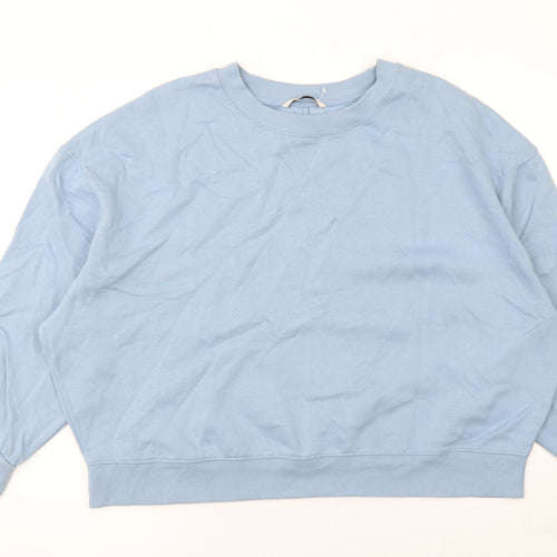 Tu Women’s Blue Pullover Sweatshirt Large Cotton Blend