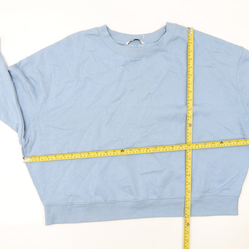 Tu Women’s Blue Pullover Sweatshirt Large Cotton Blend
