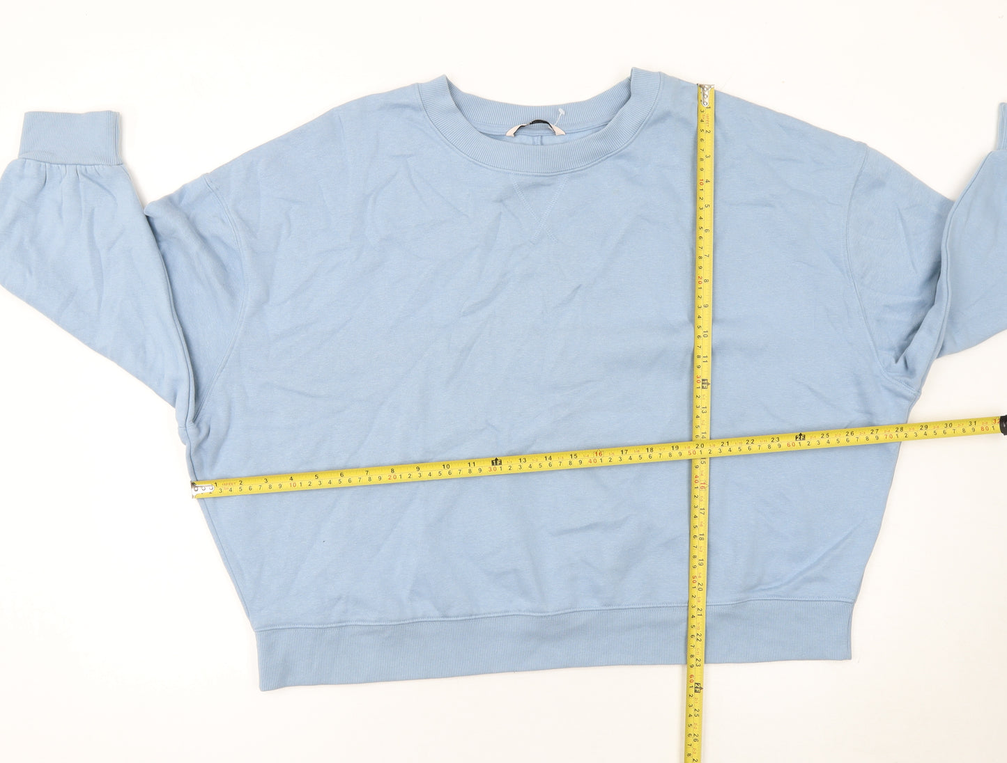 Tu Women’s Blue Pullover Sweatshirt Large Cotton Blend