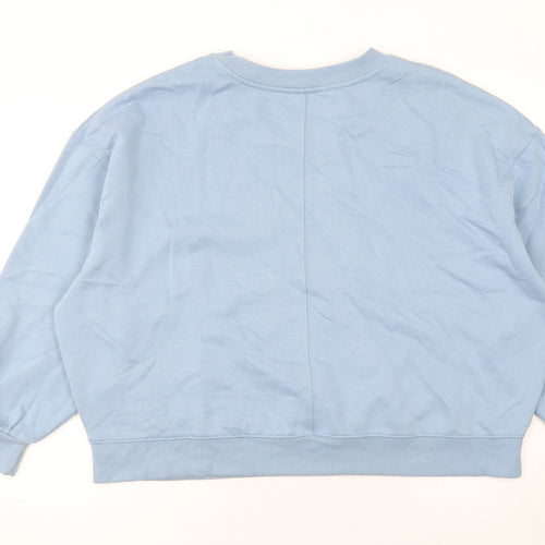 Tu Women’s Blue Pullover Sweatshirt Large Cotton Blend