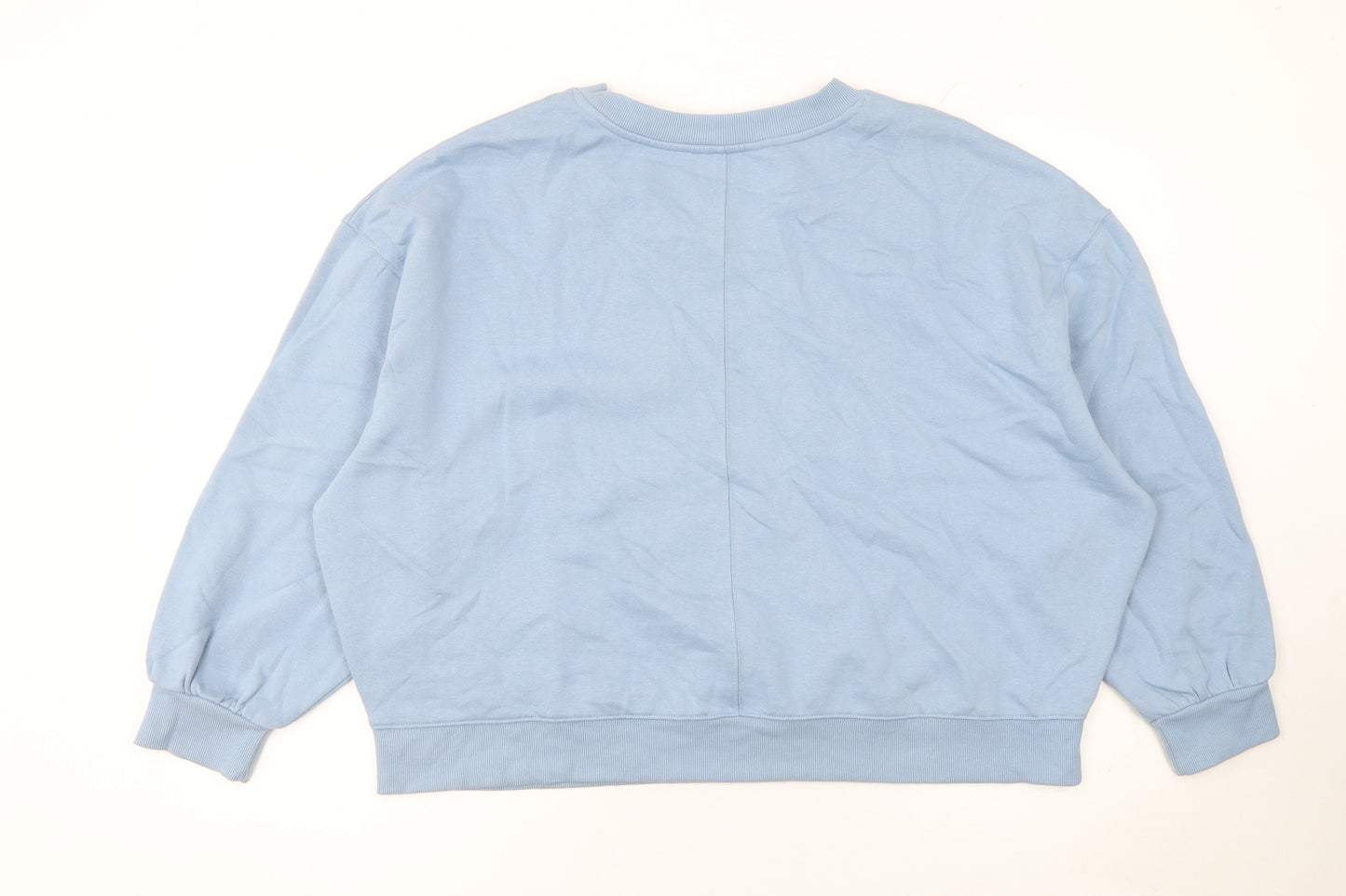 Tu Women’s Blue Pullover Sweatshirt Large Cotton Blend