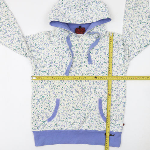 Red or Dead Women's Blue Floral Pullover Hoodie Medium