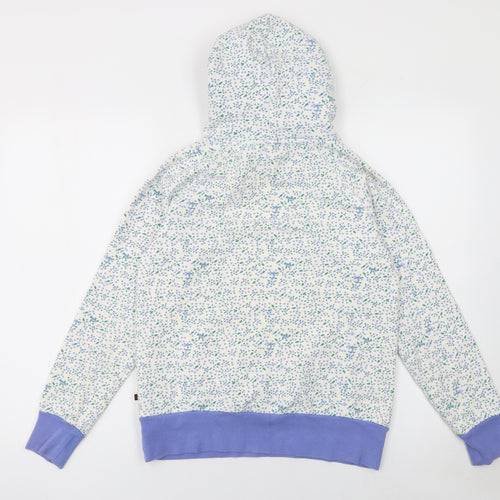 Red or Dead Women's Blue Floral Pullover Hoodie Medium