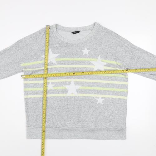 Next Women’s Grey Star Stripe Pullover Jumper Size 20