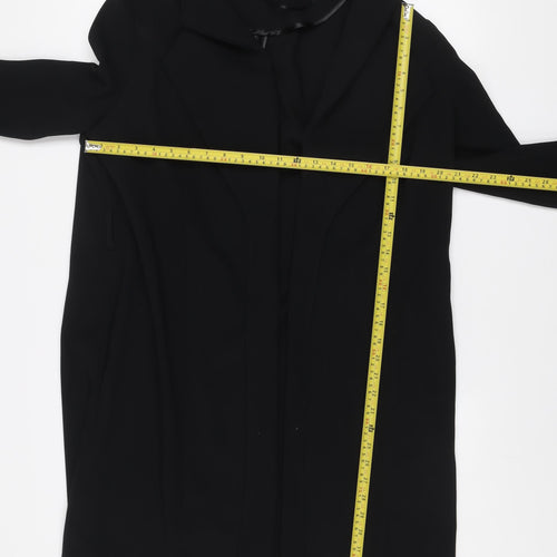 Wallis Women's Black Mid-Length Polyester Overcoat UK 10