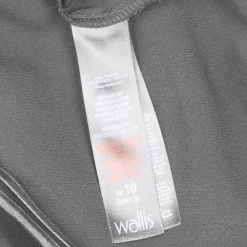 Wallis Women's Black Mid-Length Polyester Overcoat UK 10