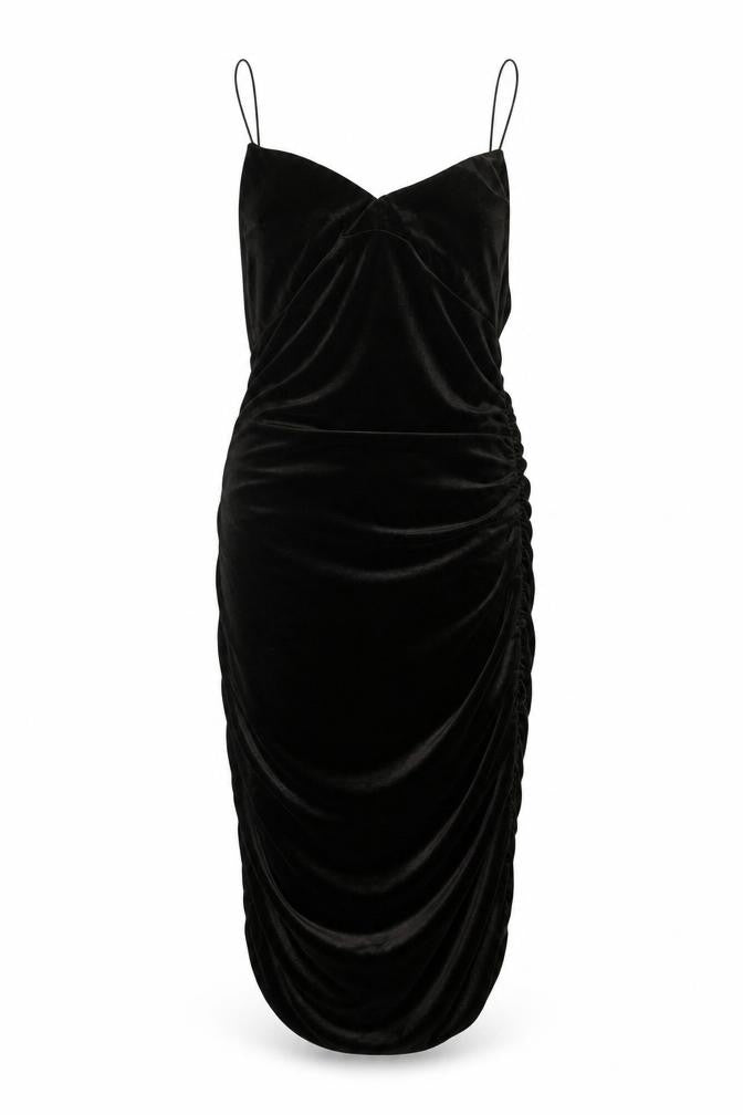 Pink Vanilla Women’s Black Velvet Slip Dress Size 10 Partywear