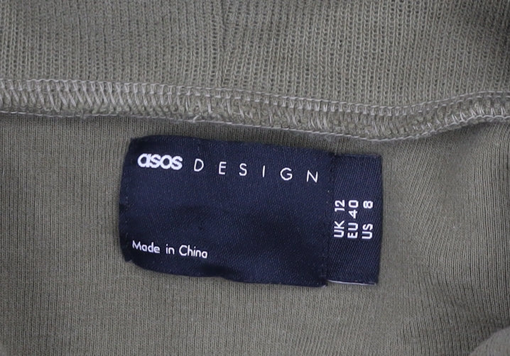 ASOS DESIGN Women’s Green Roll Neck Long Sleeve Pullover Jumper Size 12