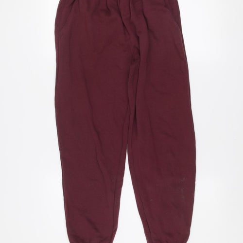 Pull & Bear Women's Red Cotton Jogger Sweatpants Size M