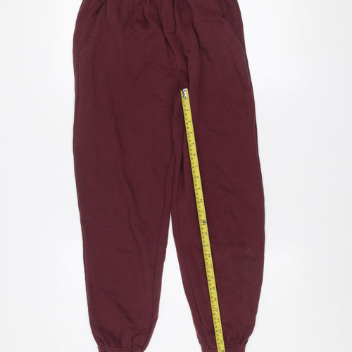 Pull & Bear Women's Red Cotton Jogger Sweatpants Size M