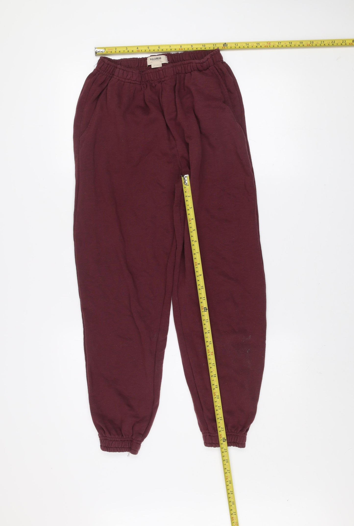 Pull & Bear Women's Red Cotton Jogger Sweatpants Size M
