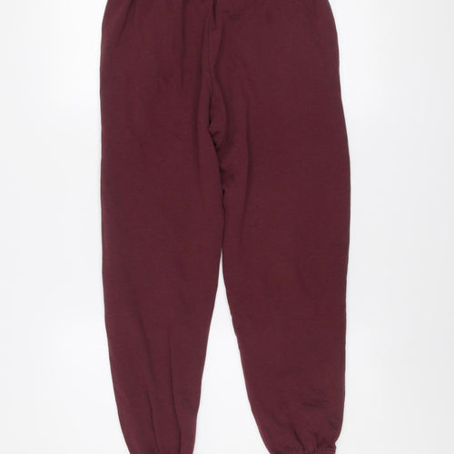Pull & Bear Women's Red Cotton Jogger Sweatpants Size M