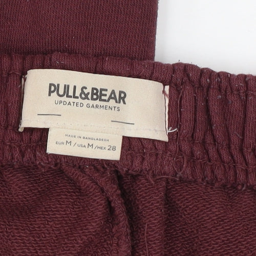 Pull & Bear Women's Red Cotton Jogger Sweatpants Size M